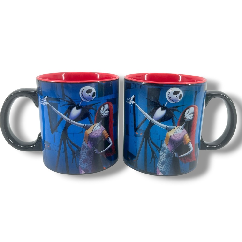 Jack & Sally Coffee Mugs Nightmare Before Christmas 20oz Set of 2